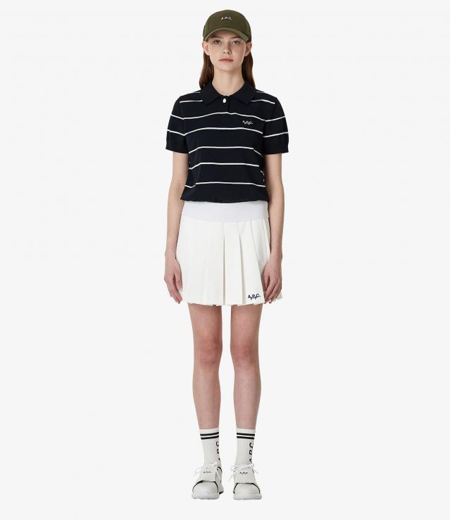 APC新品ゴルフウェア ニットトップ、ピンク Sサイズ A.P.C. ゴルフウェア レディース セーター 長袖秋冬春 ゴルフ