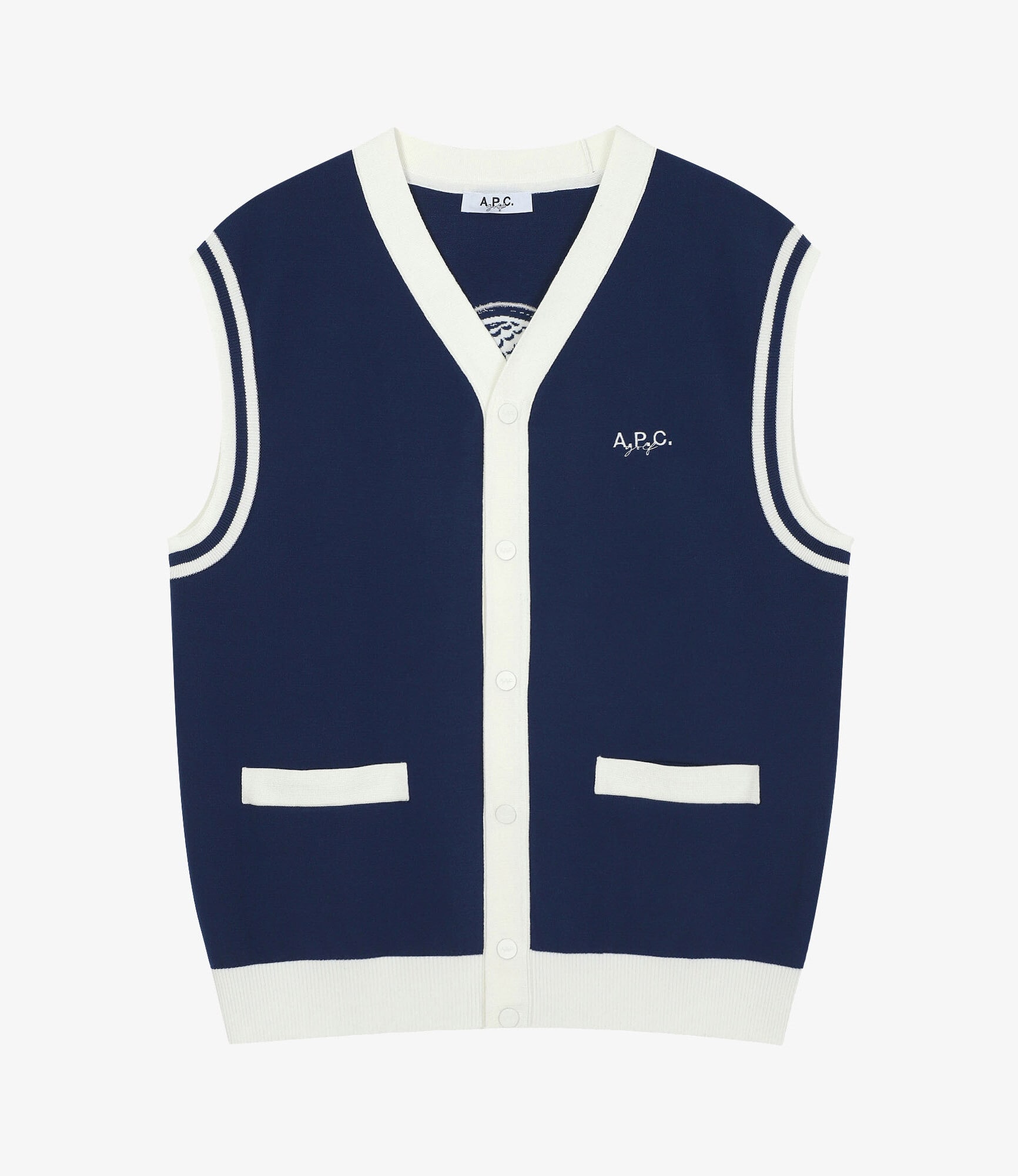 A.P.C. Vネックベスト A.P.C. アーペーセー メンズ キルティングベスト SILAS BLOUSON