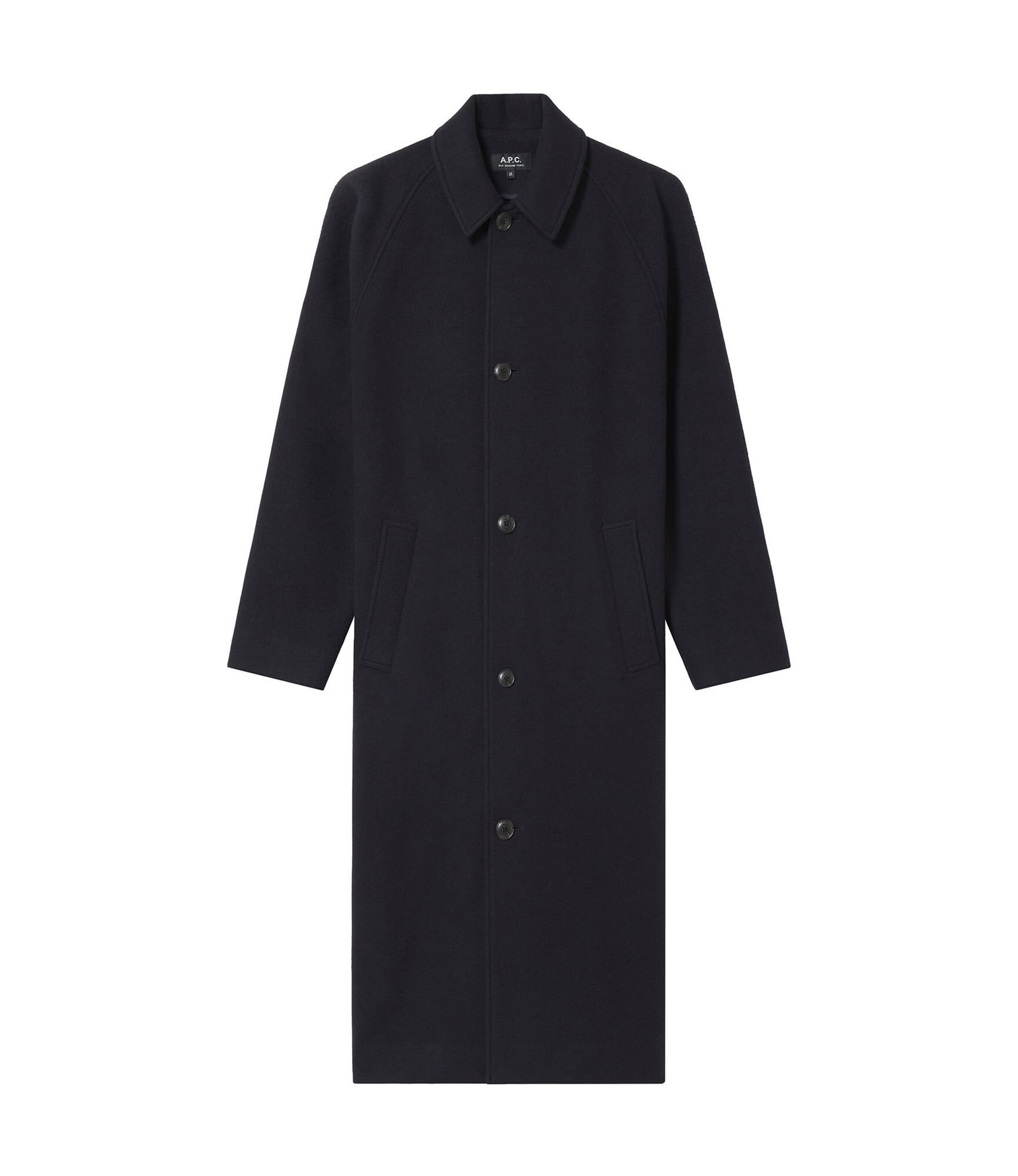 A.P.C アーペーセー ステンカラー コート 丸襟 コットン素材 36 A.P.C アーペーセー ステンカラー コート 丸襟 コットン素材 36