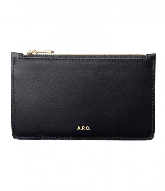カードケース・名刺入れ A.P.C. BROWN NOISETTE LEATHER DEMI-LUNE CARDHOLDER Demi-Lune Cardholder