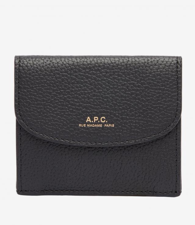 ⭐A.P.C 長財布⭐　ラウンドファスナー　デカロゴ　黒　レザー本革 A.P.C. アーペーセー 財布 長財布 ラウンドファスナー 小銭入れ