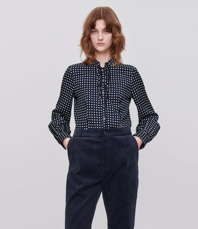 ◆ 1、2回着用の超美品　A.P.C. シーアイランドコットンブラウス ストライプリボンタイブラウス - Ank Rouge(アンクルージュ)の