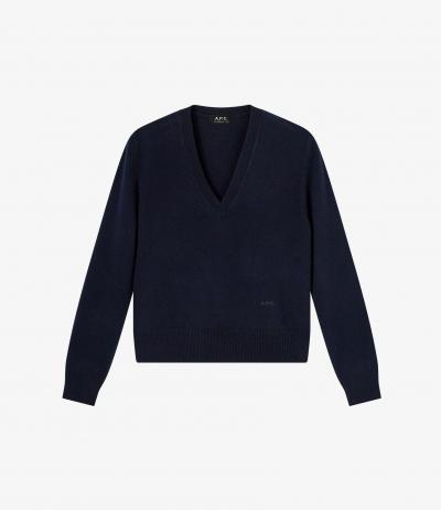 Vネックショートセーター