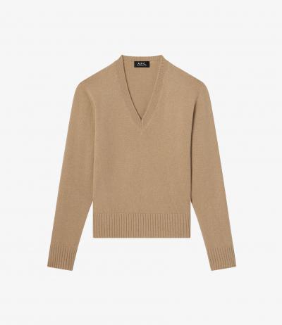 Vネックショートセーター