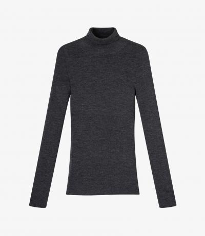 細リブタートルネックセーター