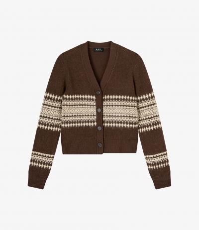 ジャガードモチーフカーディガン