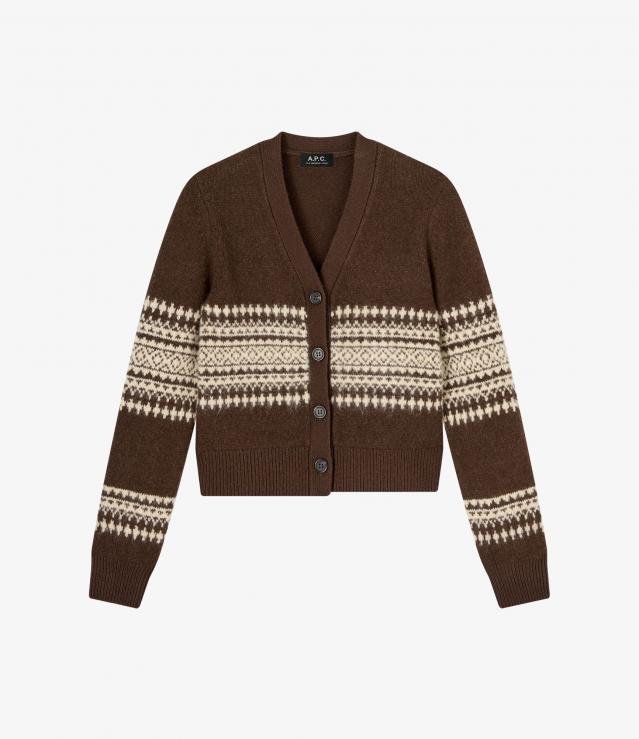 ジャガードモチーフカーディガン