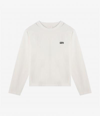 406 ロゴパッチ付長袖Tシャツ