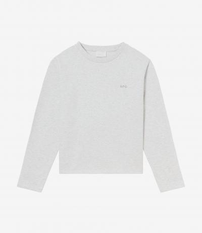 406 ロゴパッチ付長袖Tシャツ