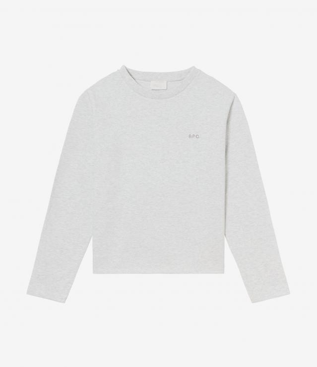 406 ロゴパッチ付長袖Tシャツ