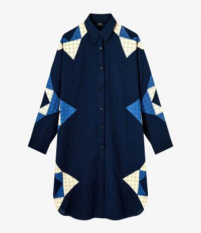 Patchwork シャツワンピース