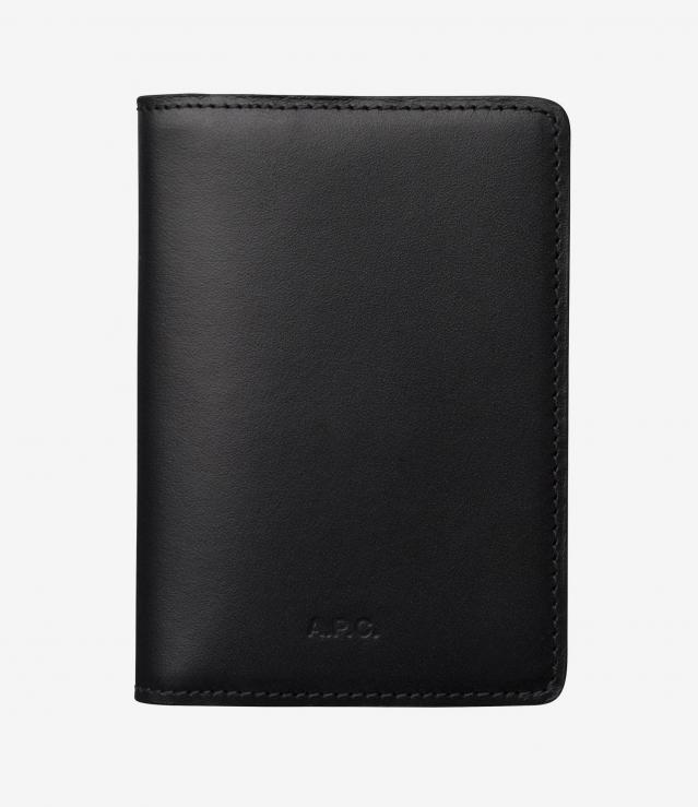 カードケース・名刺入れ APC Demilune Card Holder Black PXAWVF63270LZZ PXAWVF63270LZZ A.P.C. - Lune Leather card holder black - The Corner