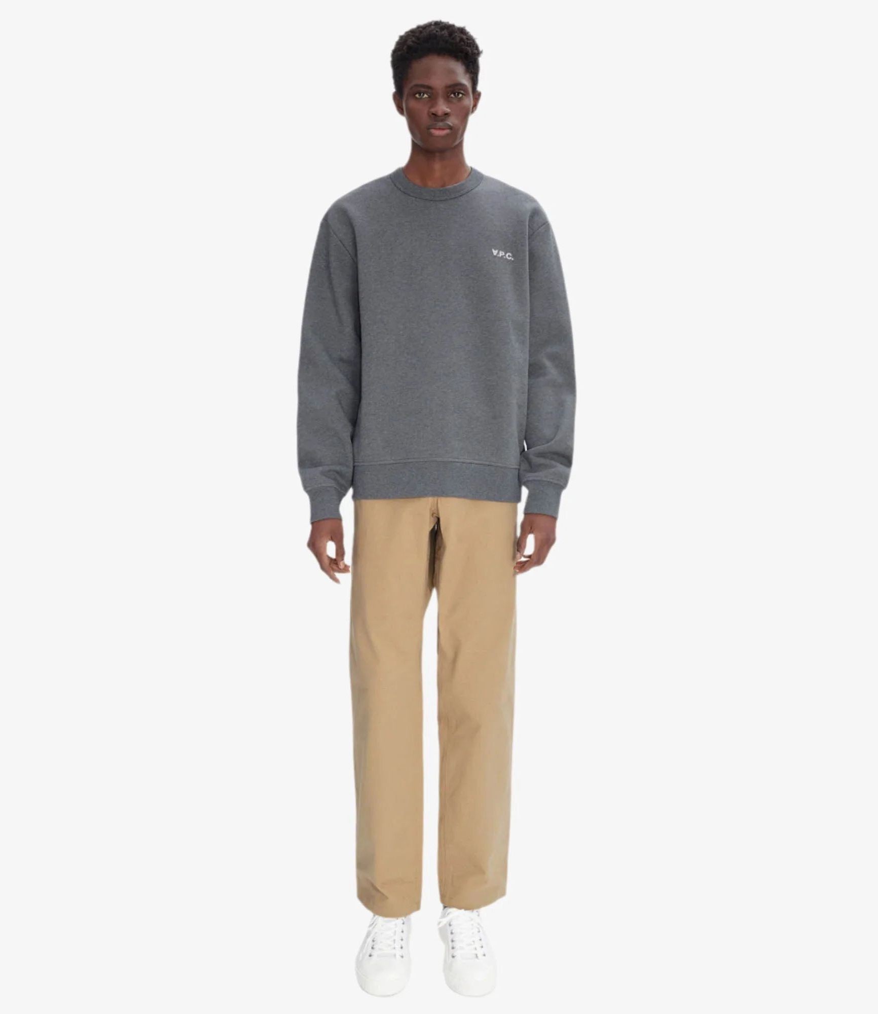 杢チャコールグレー/白