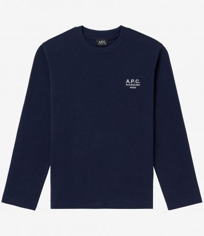 青パンツ 白スニーカーと A.P.C アーペーセー コットン Tシャツ 青パンツ 白スニーカーと A.P.C アーペーセー コットン Tシャツ