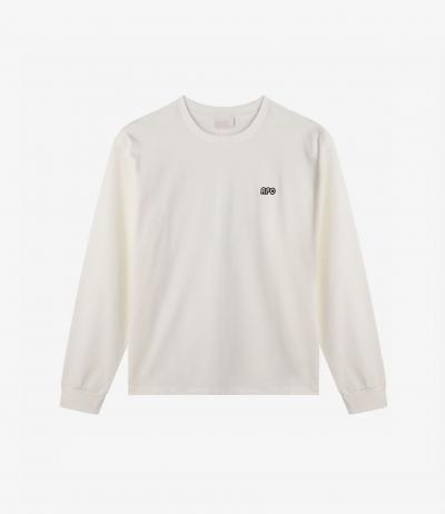 406 ロゴパッチ付長袖Tシャツ