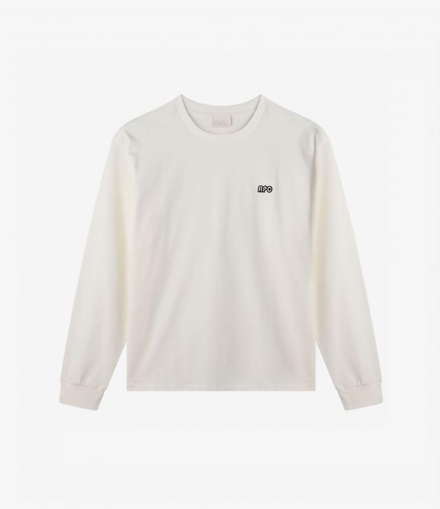 406 ロゴパッチ付長袖Tシャツ